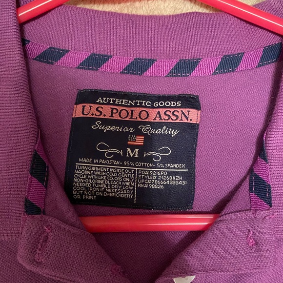 U.S. Polo Assn. Purple classic polo t-shirt, medium, NWT - Picture 2 of 6